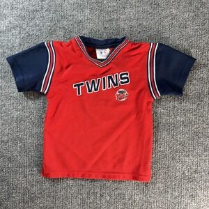 Minnesota Twins Shirt Boys 4T Red MLB Baseball Genuine Merchandise Youth Top